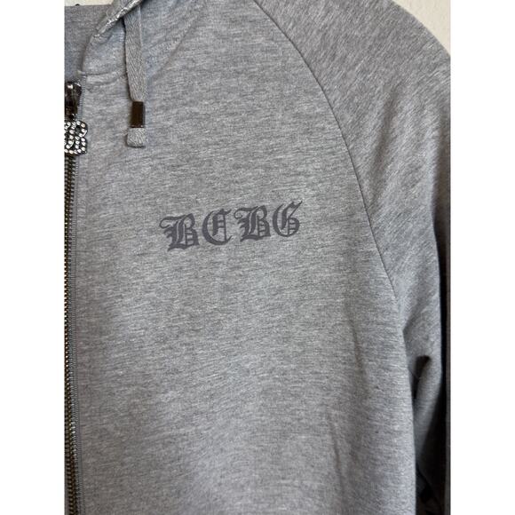 VTG Y2K BCBG Size L/M Grey/black Womens Tracksuit Set 2 Pc Flare Yoga - Picture 6 of 13